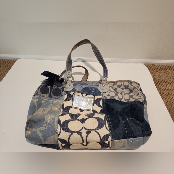 Coach Bags Coach Poppy Denim Patchwork Handbag Tote Poshmark